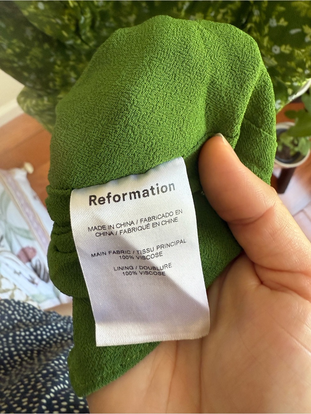 Reformation Green Floral Smocked Mini Dress - Picture 10 of 10